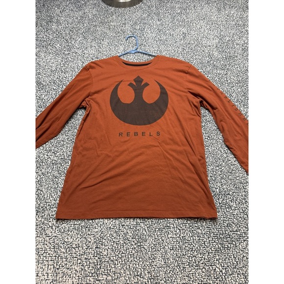 Star Wars Other - Star Wars Rebels Logo Men's Long Sleeve T-Shirt Size Large Burnt Orange Tee